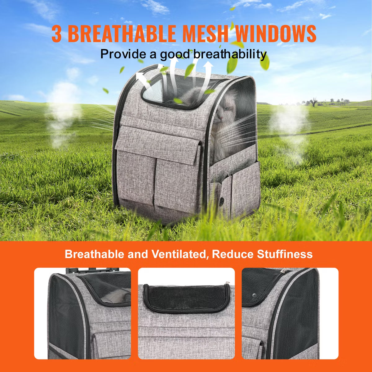 Backpack with Removable Wheels for Under 18LBS,