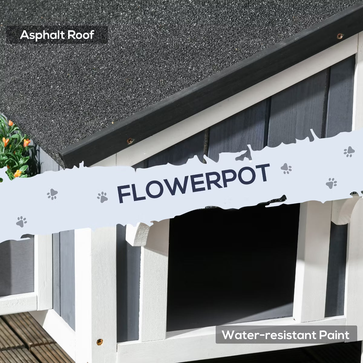 Outdoor Cat House Gray