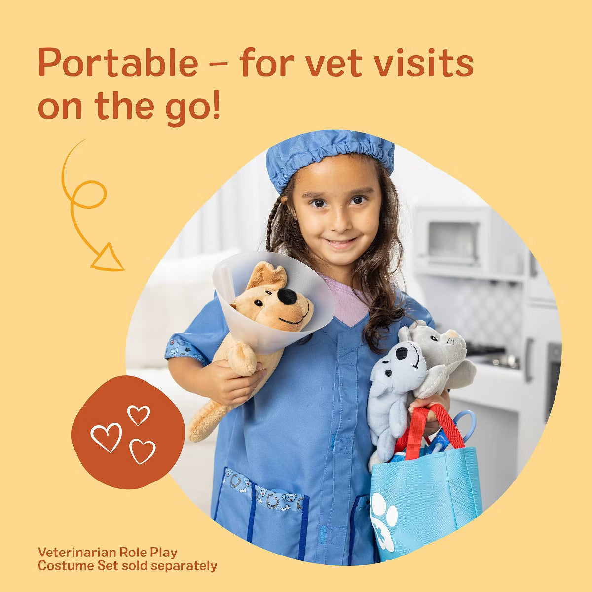 Examine and Treat Pet Vet Pretend Play Set With Plush Dog And Cat (24 Pcs)