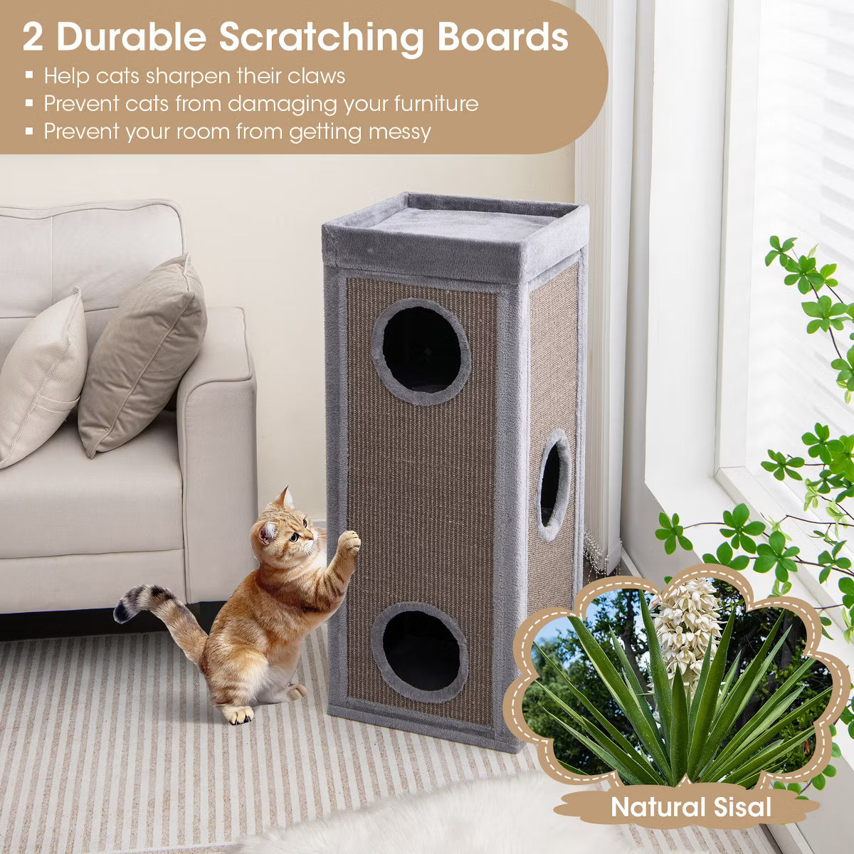 Cat Condo with Scratching Posts