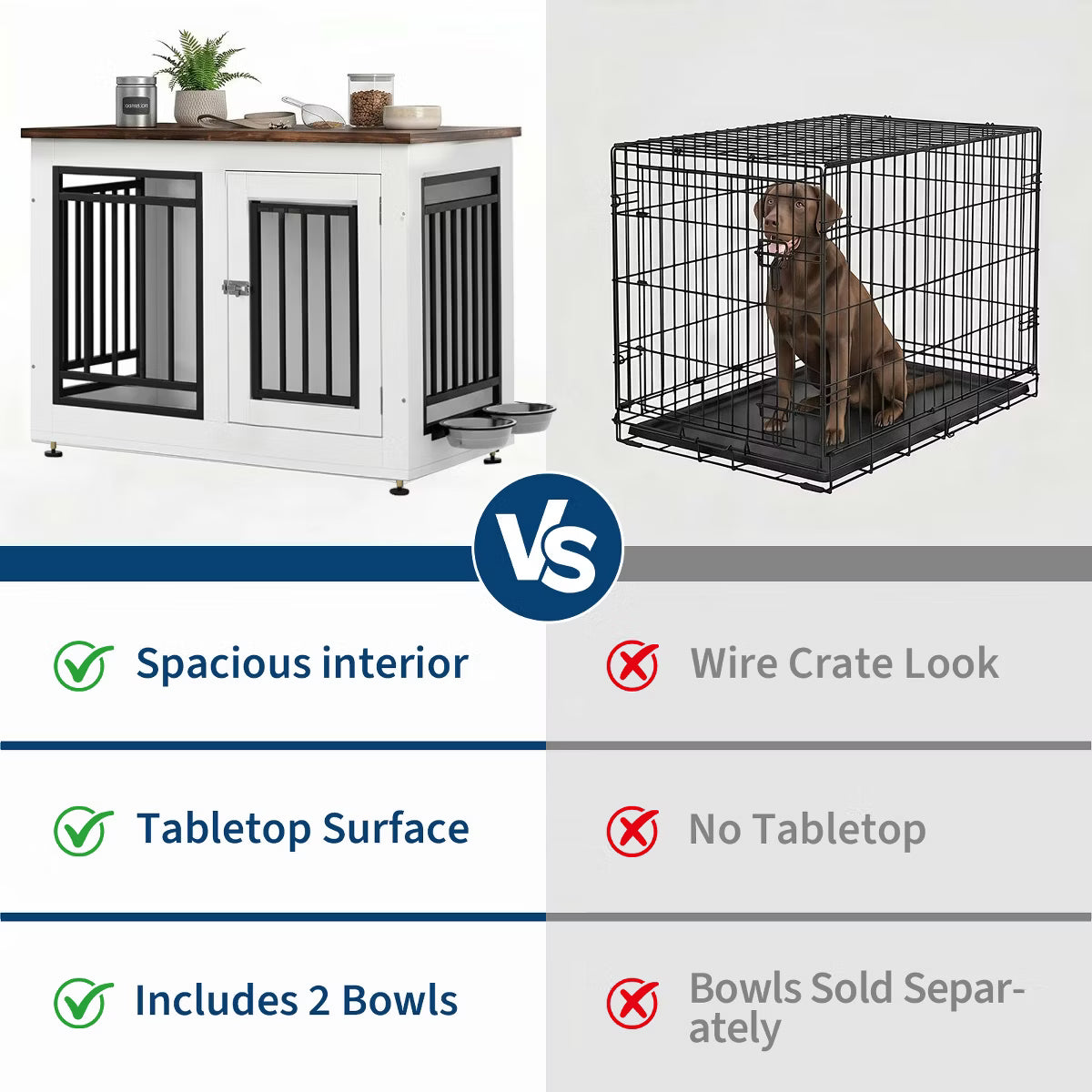 Dog Crate Furniture End Table