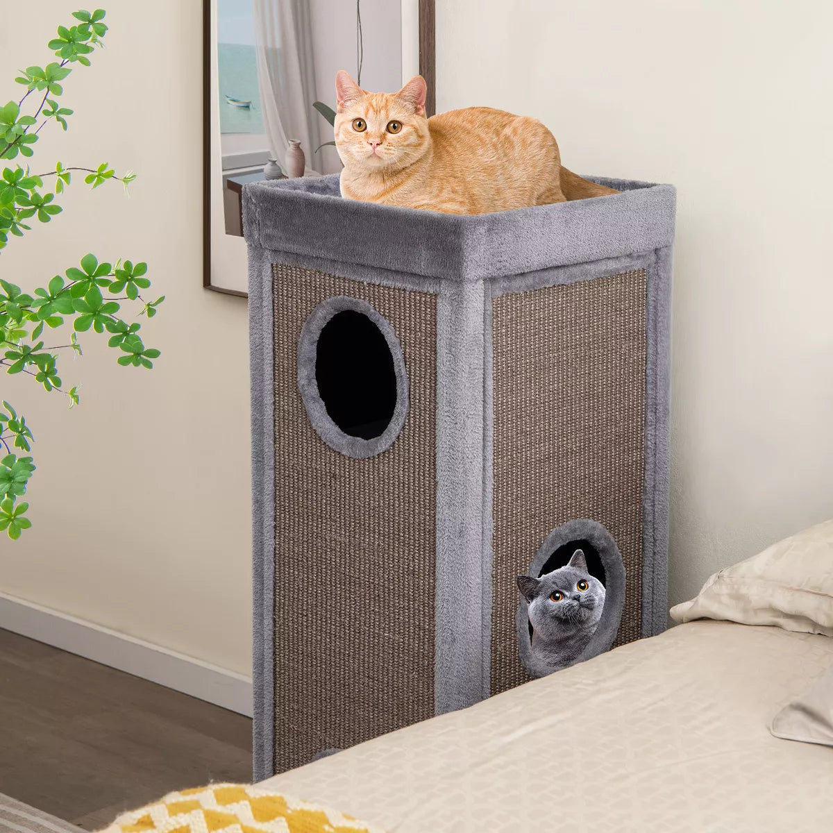 Cat Condo with Scratching Posts