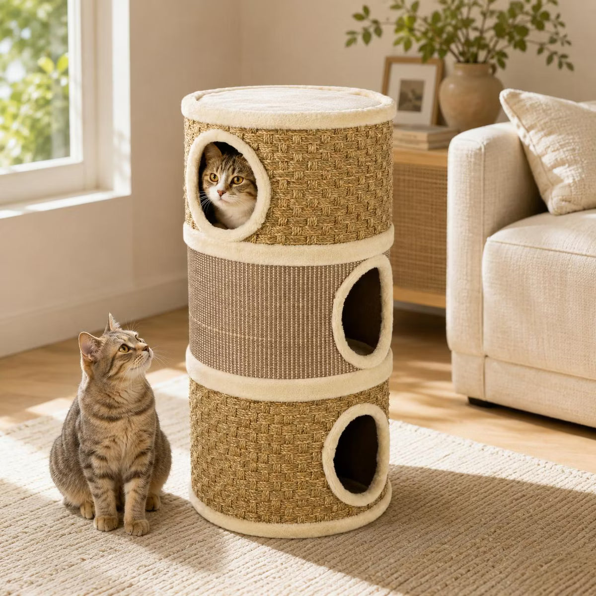 28 Inch Cat Condo Brown