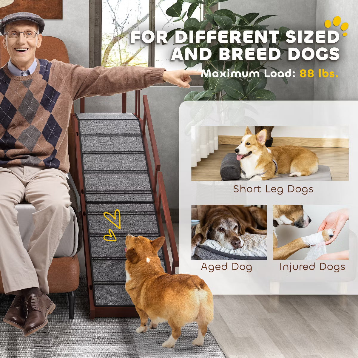 Dog Stairs for Small, Medium & Large Dogs