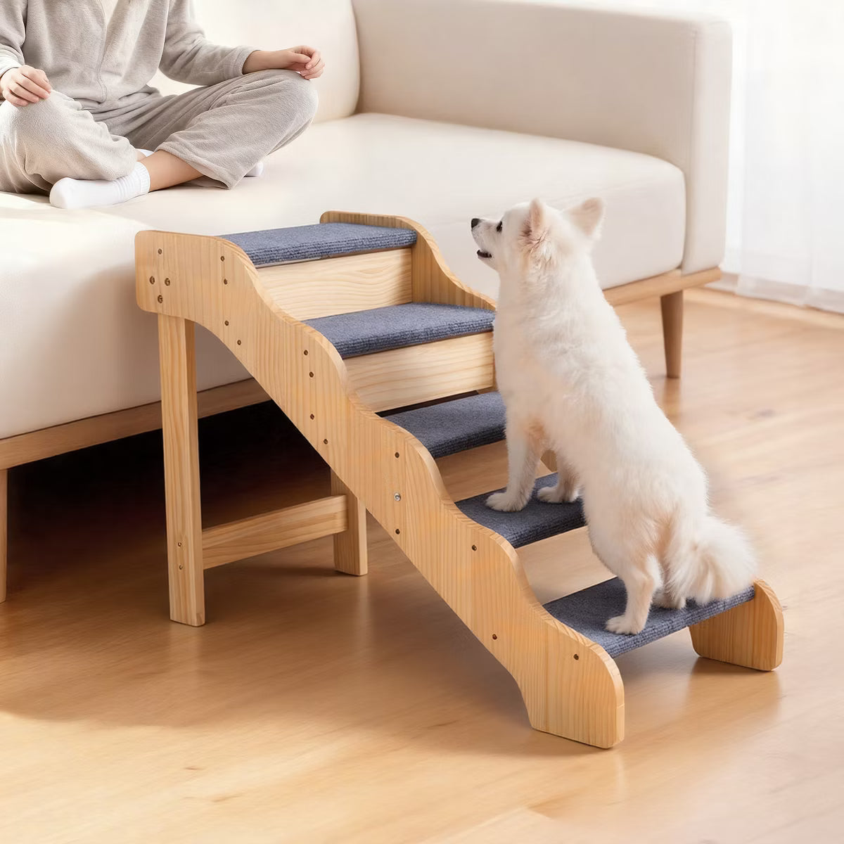 5-Step Dog Stairs for High Beds, Sofa & Cars