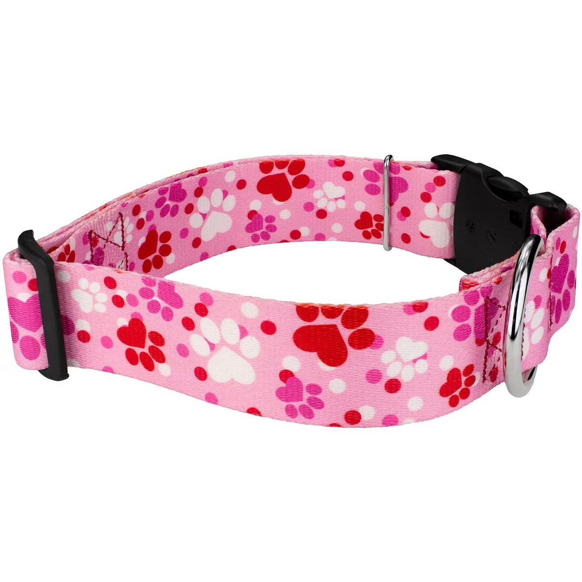 Wide Everyday Dog Collar - Affection Collection (Puppy Love, Large)