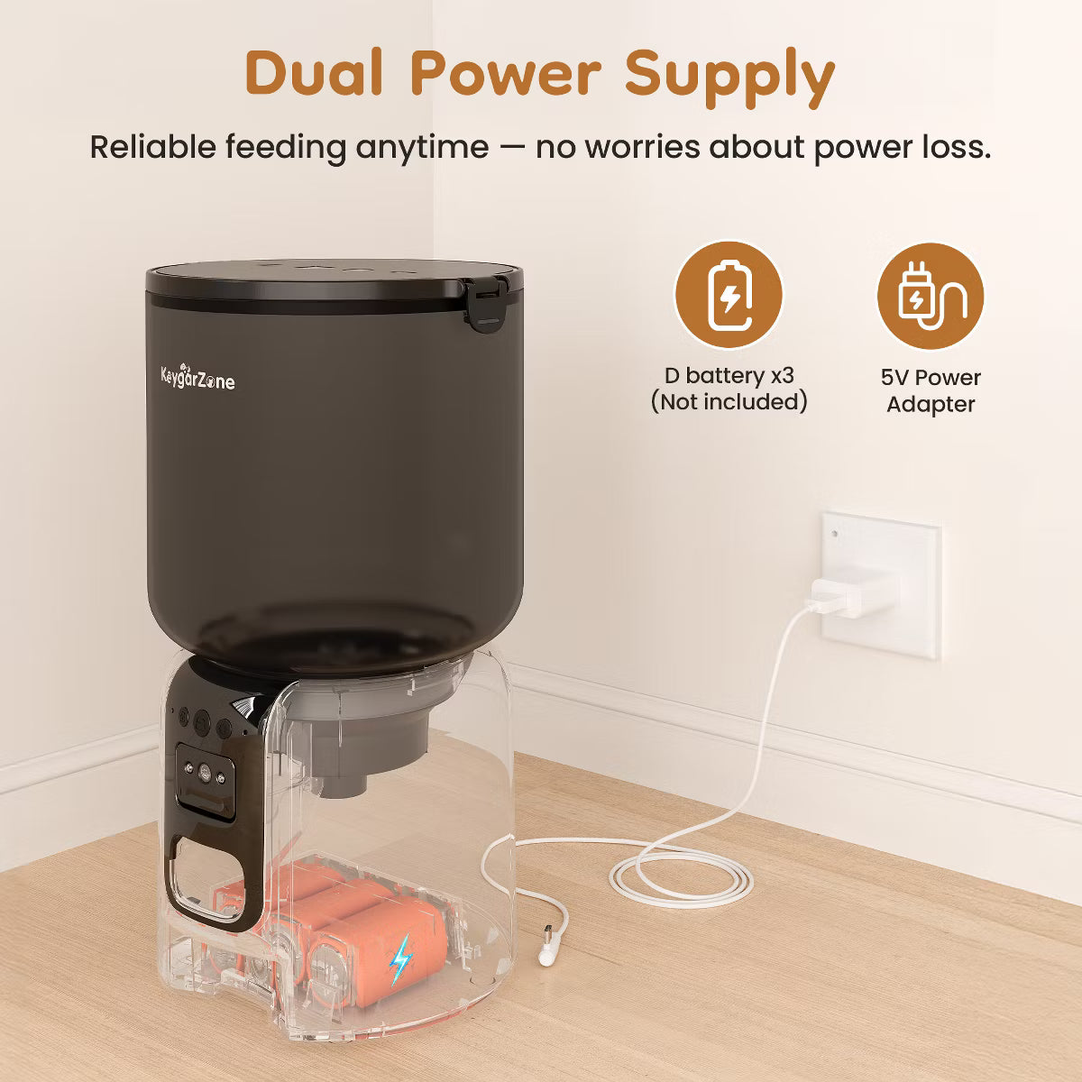 4L Automatic Pet Cat Feeder with Camera, WiFi,