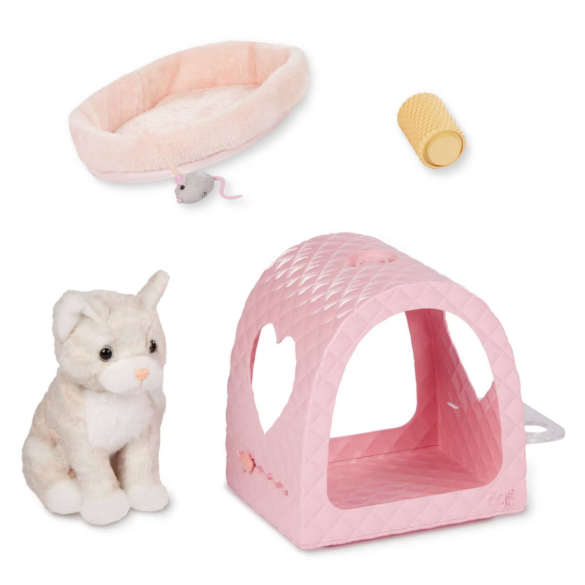 Purrfect Retreat Pink Cat House Tree Condo with Bed,