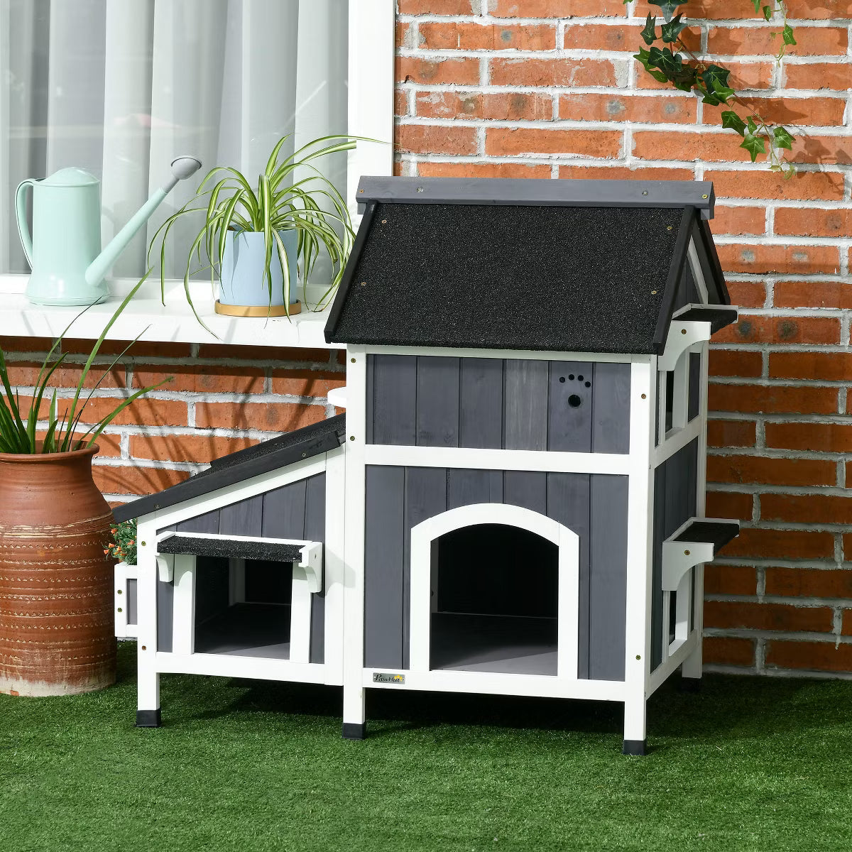 Outdoor Cat House Gray