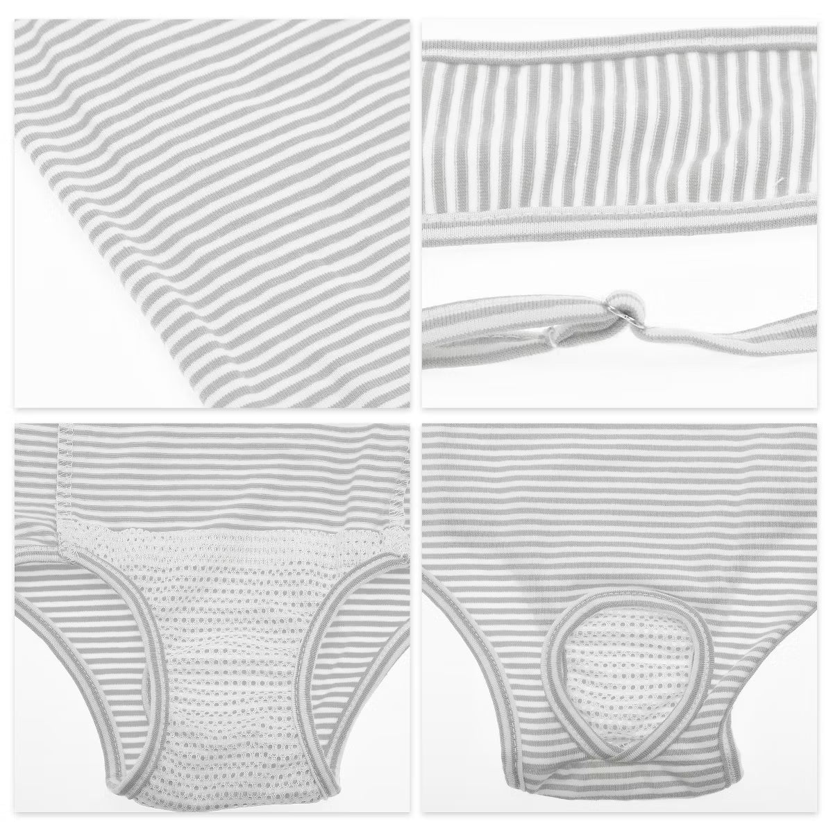 Washable Dog Diapers Large Gray 1 Pc