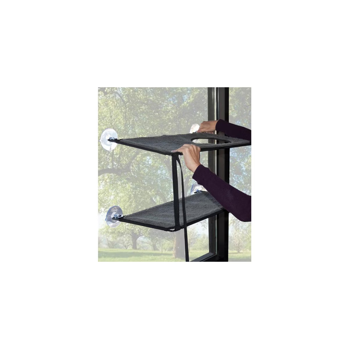 Window Kitty Sill Double Stack Gray 12" x 23"