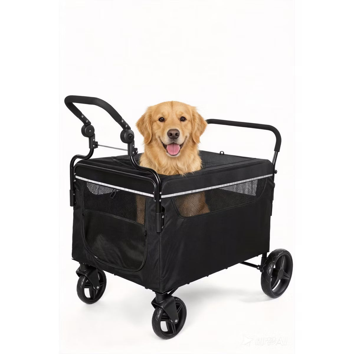 All Terrain Dog Stroller Wagon, Large & Medium Dog Pet Cart with Ramp