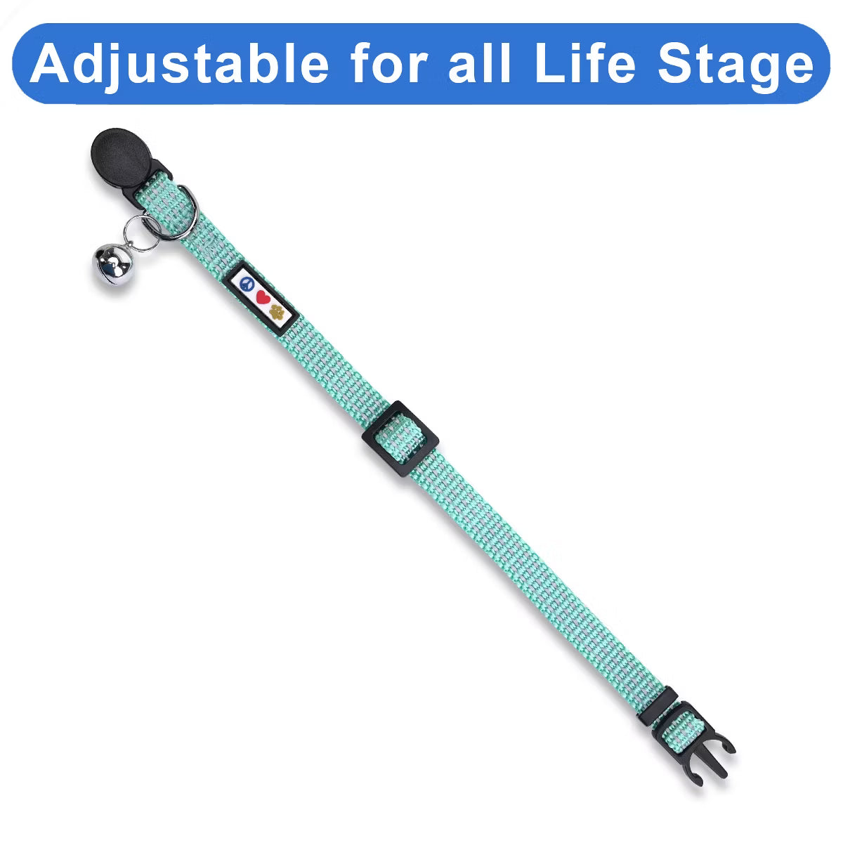 Reflective Cat Collar Teal