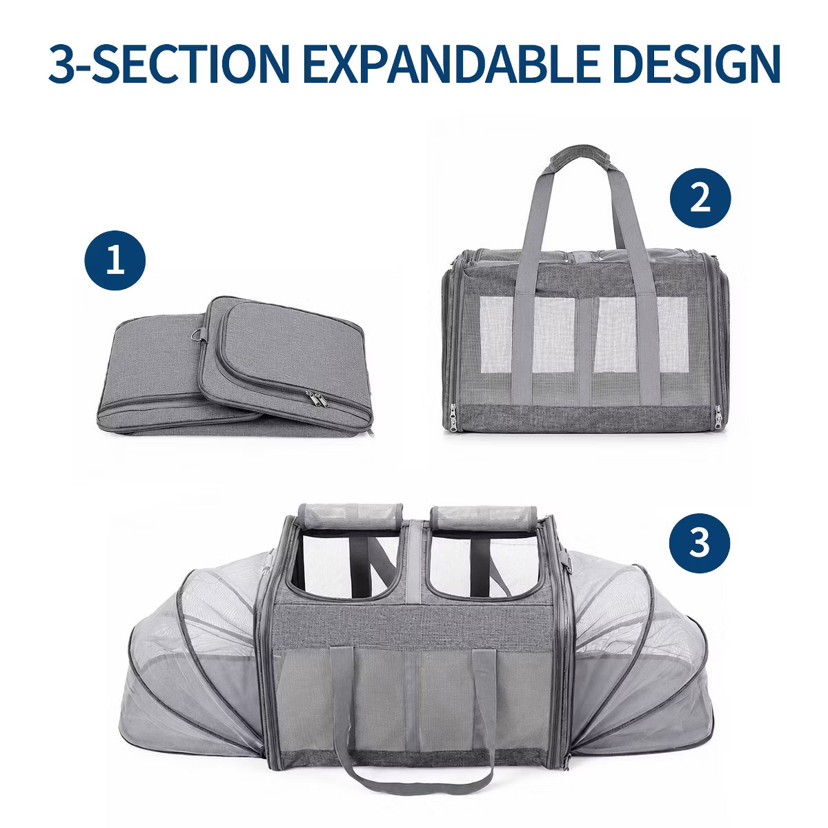 Large Double Cat Carrier Backpack for 2 Cats