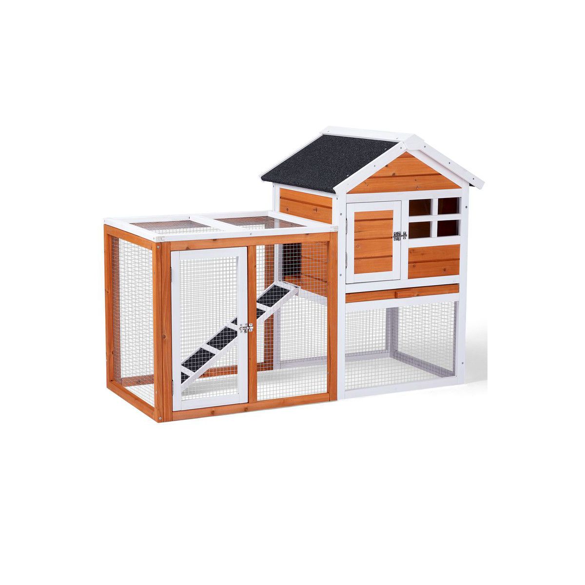 Chicken House with Leakproof Pull-Out Tray and UV-Resistant Roof Panel