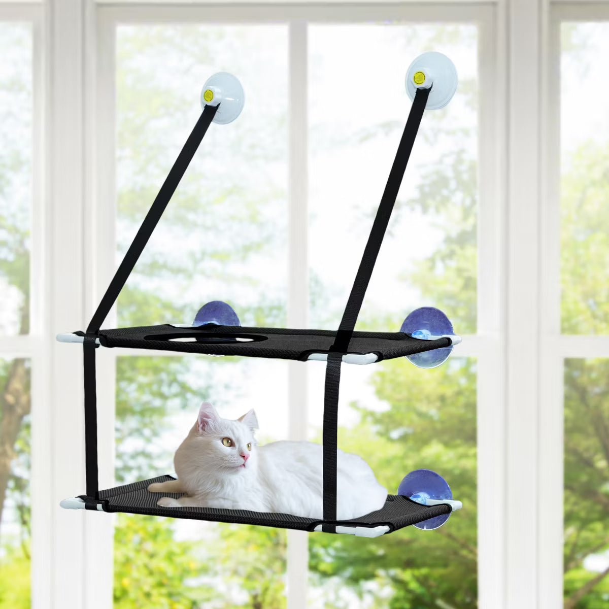 Cat Window Perch 20.08"x12.2"x11.02" Black 1 Pc