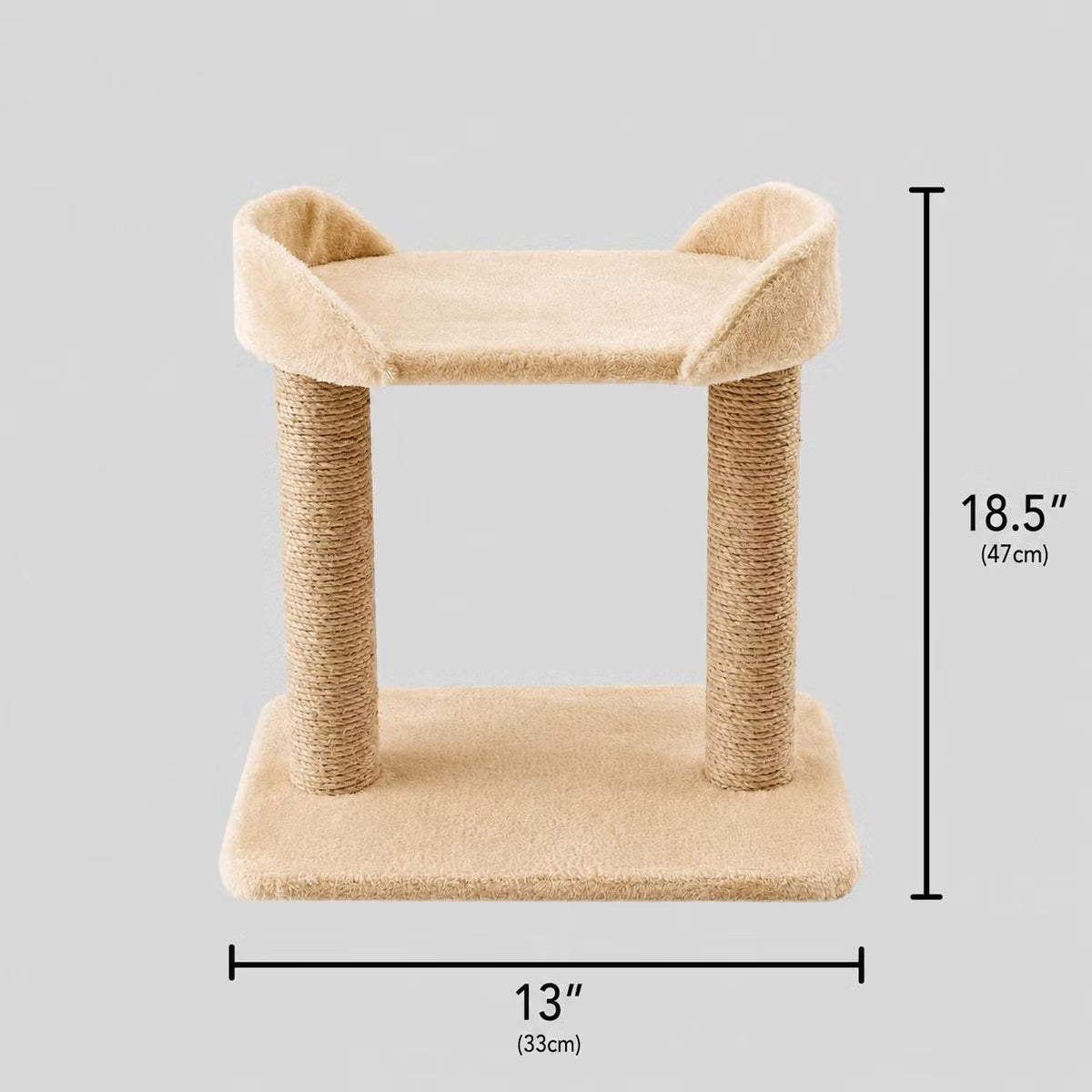 - Beige Scratching Post Cat Furniture - 18.5 in
