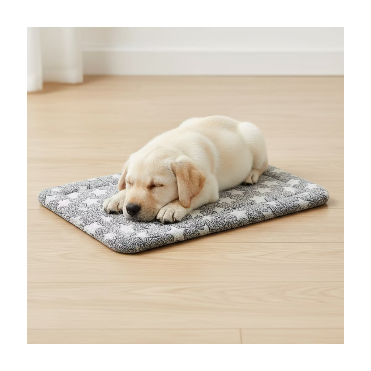30x20 Inch Gray Washable Dog Bed - Plush Non-Slip