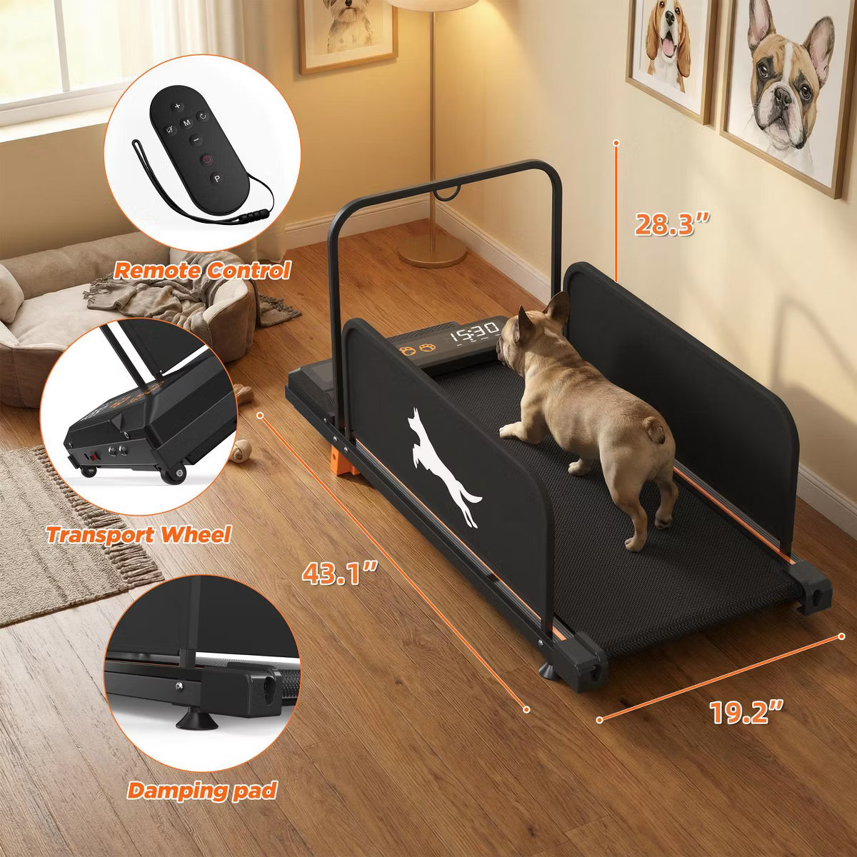 Blaze Foldable 2-in-1 Pet & Human Treadmill with Ultra Quiet 2.5HP Moto