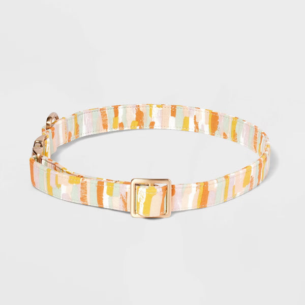 Brush Print Dog Collar with Clip Buckle - XL