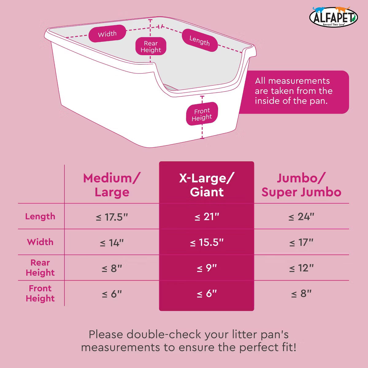 Elastic Cat Litter Box Liners - Extra Giant 10 Count Litter Liners - Fits Litter box Pan Sizes XL