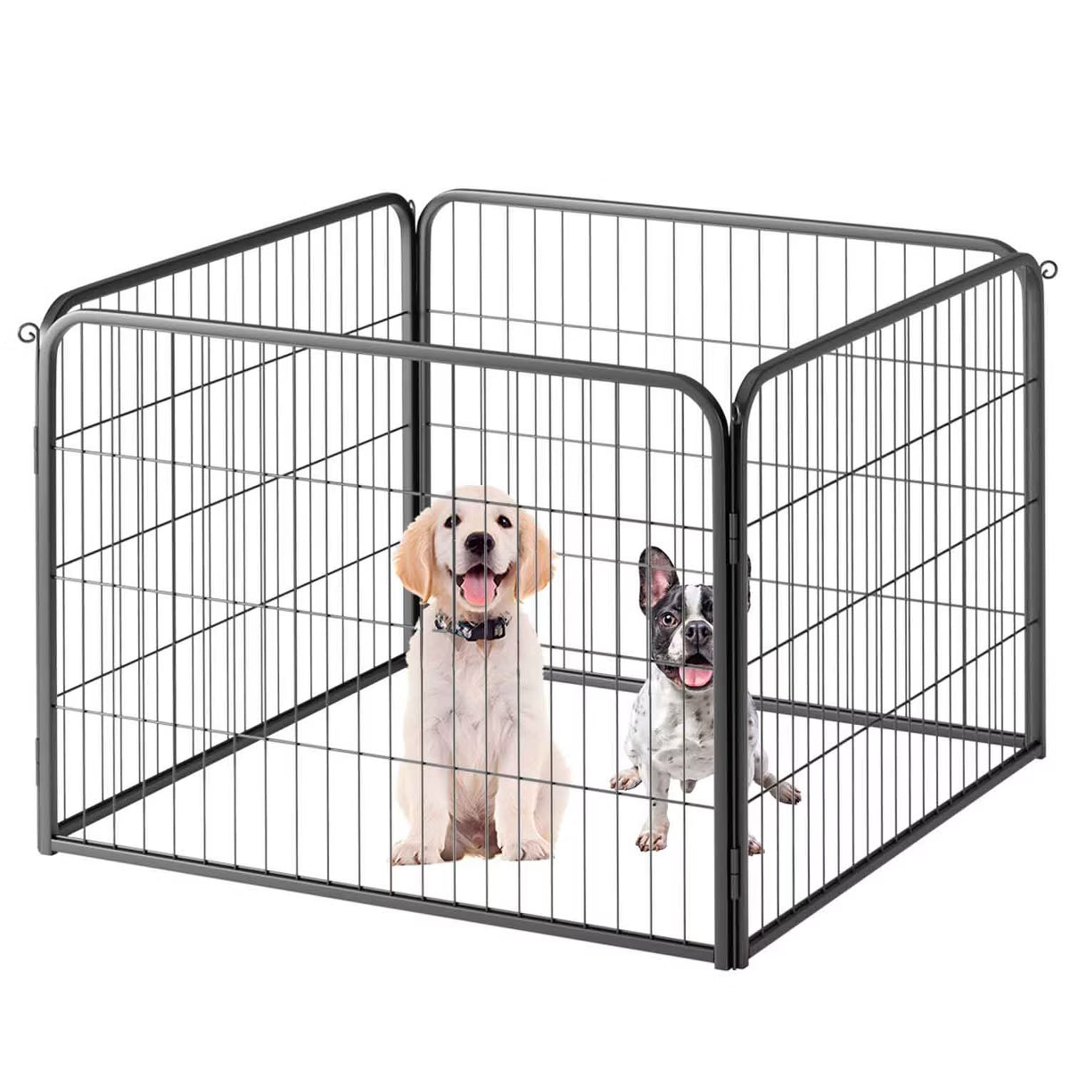 24 Inch Height, Indoor/Outdoor Folding Metal Portable Puppy Exercise Pen