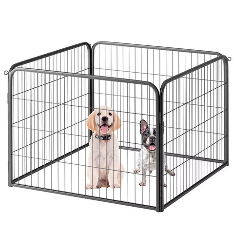 24 Inch Folding Metal Puppy Playpen, Indoor & Outdoor