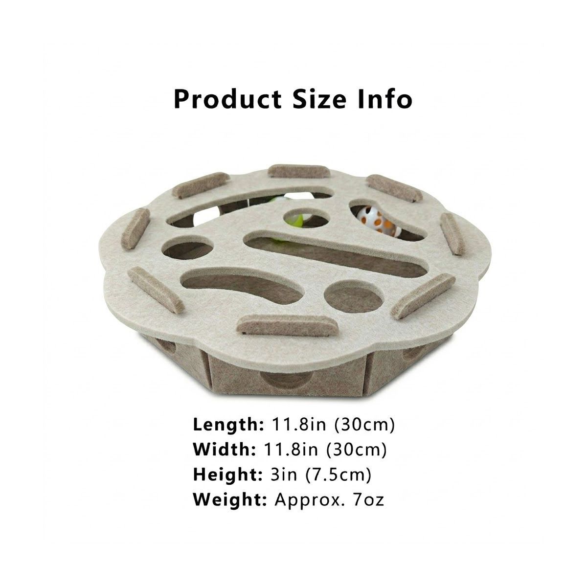 Cat Puzzle Toy Felt Treat Maze Enrichment Toy for Indoor Cats