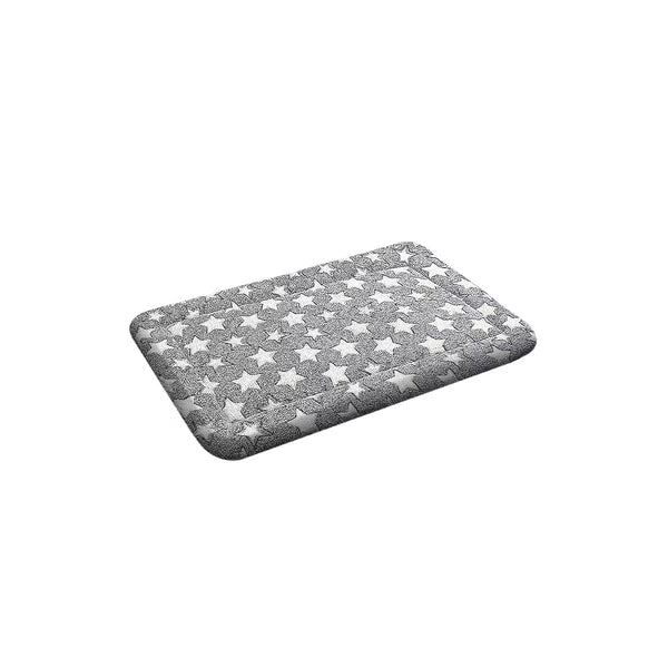 30x20 Inch Gray Washable Dog Bed - Plush Non-Slip