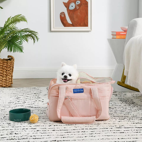 Teddy 14.5'' Dog & Cat Carrier Bag in Light Pink