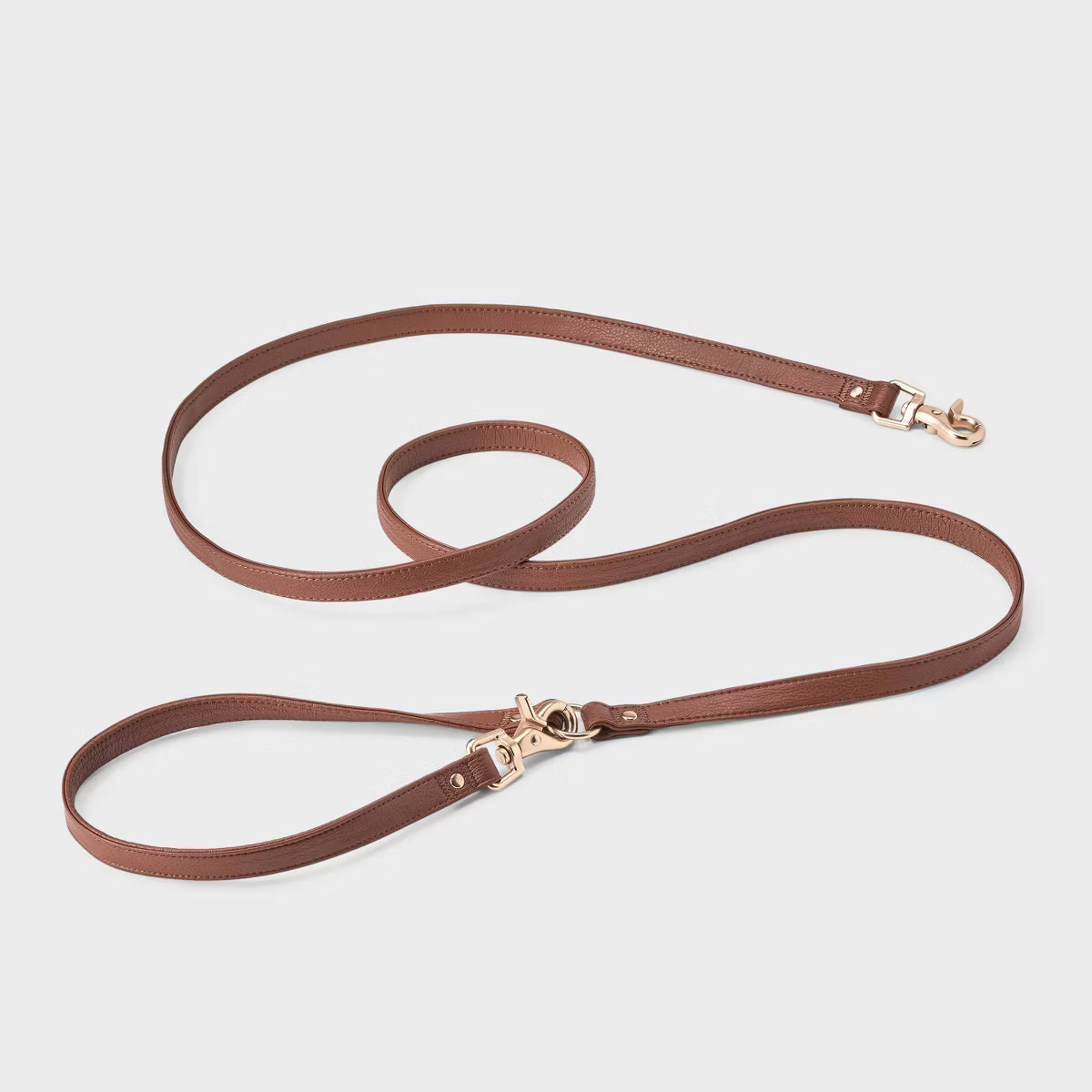 Fashion Dog Leash XXS/SM Pet - 5ft - Faux Leather Neutral
