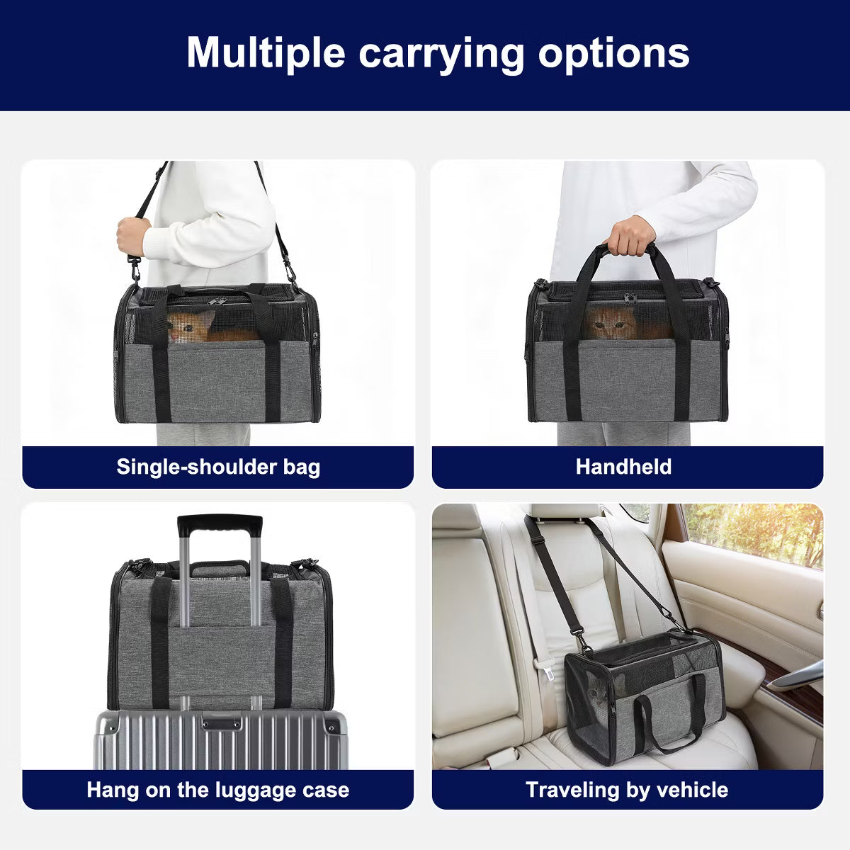 Cat Carriers Dog Carrier for Small / Medium Cats Dogs Puppies