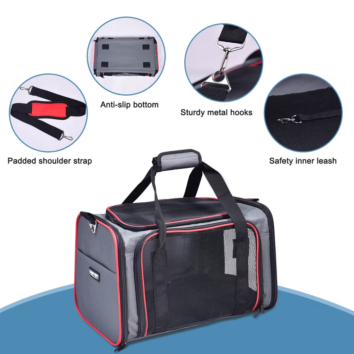 Soft-Sided Travel Small Dog & Cat Carrier Bag