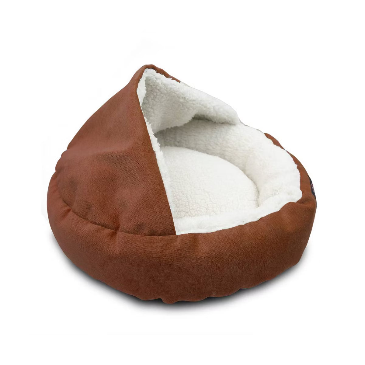 Suede Canopy Cat Bed - Rust - Small - S