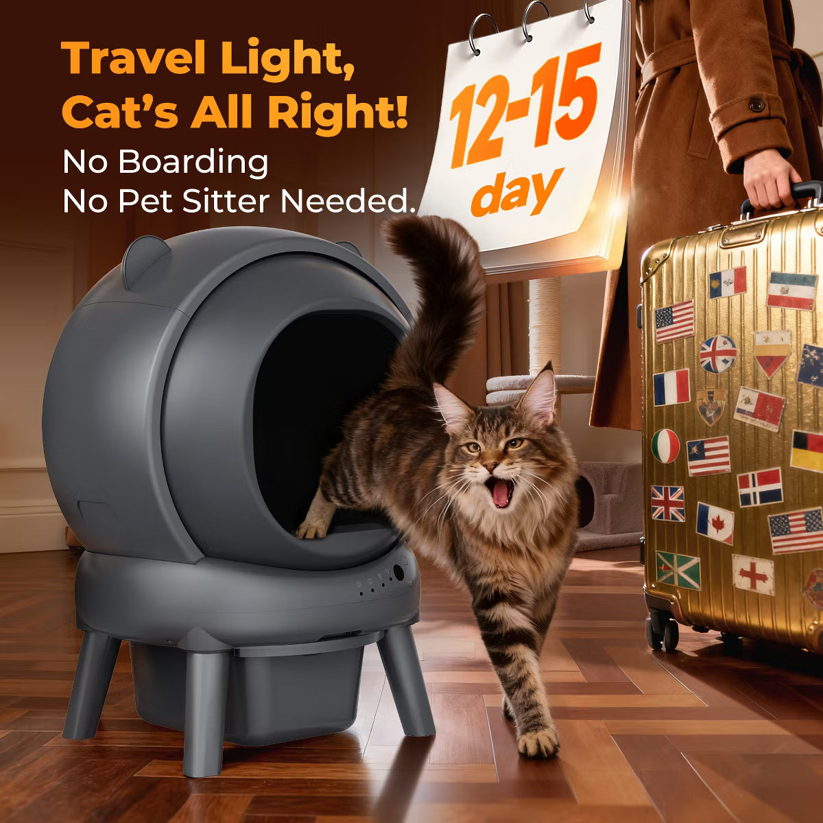 Self Cleaning Litter Box with App Control