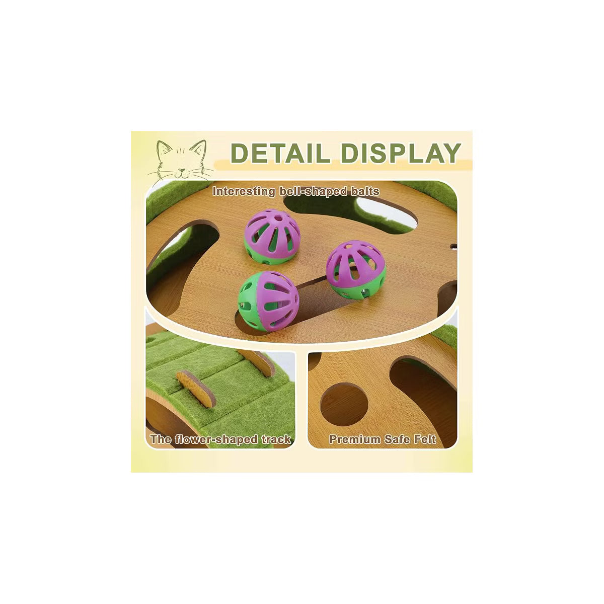 Interactive Cat Toy Ball Track