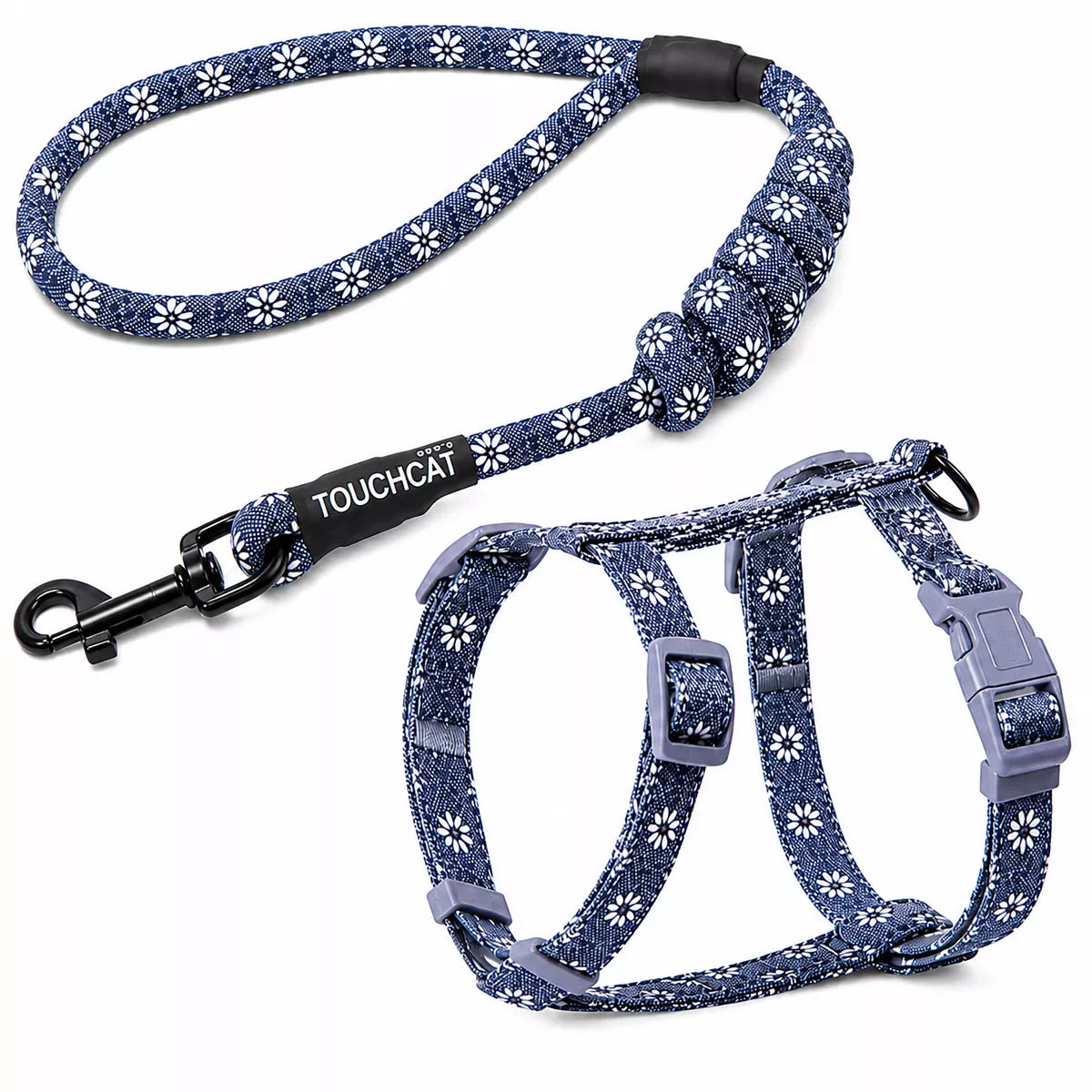 Claw Durable Cable Cat Harness Grey small