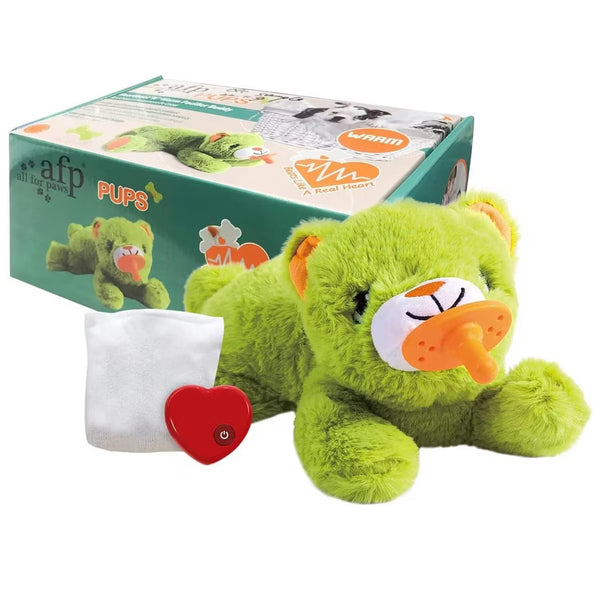 Heartbeat Dog Toys - Puppy Soothing Heartbeat Warm Bear Comfort Dog Sleep Aid Plush Toy