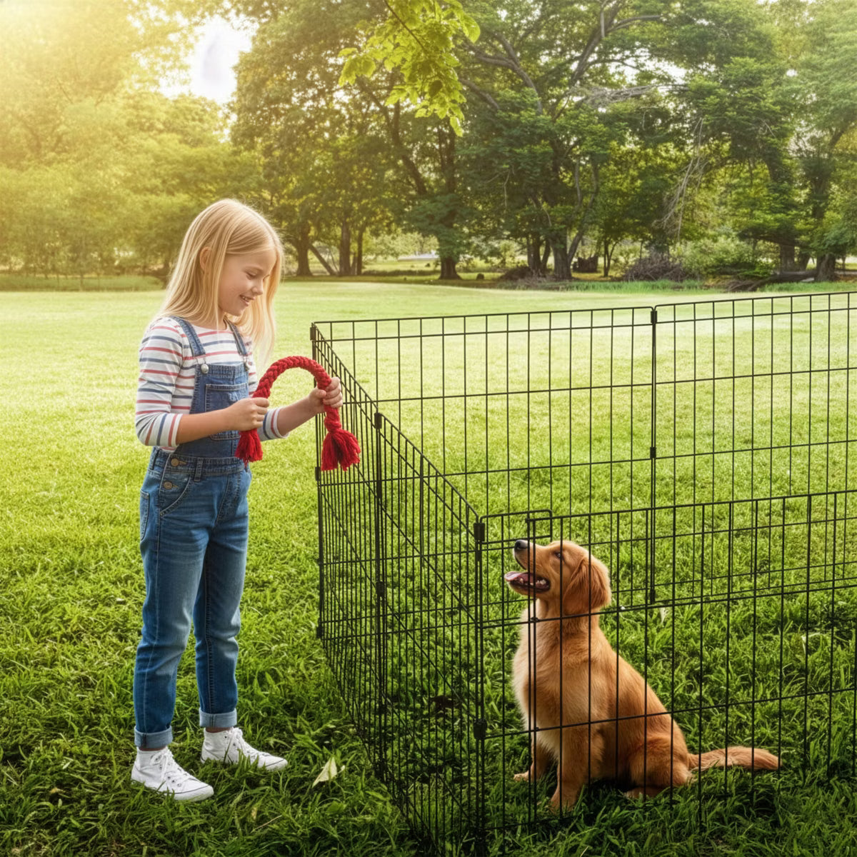 Indoor/Outdoor Foldable Dog Playpen