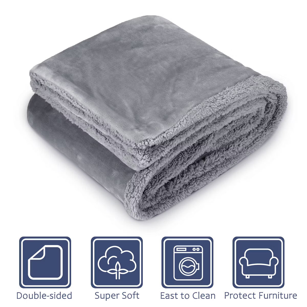 Dog Blankets for Large Dogs, Super Soft Fleece Plush Doggie