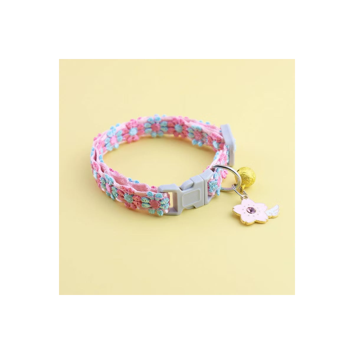 Adjustable Floral Cat Collar
