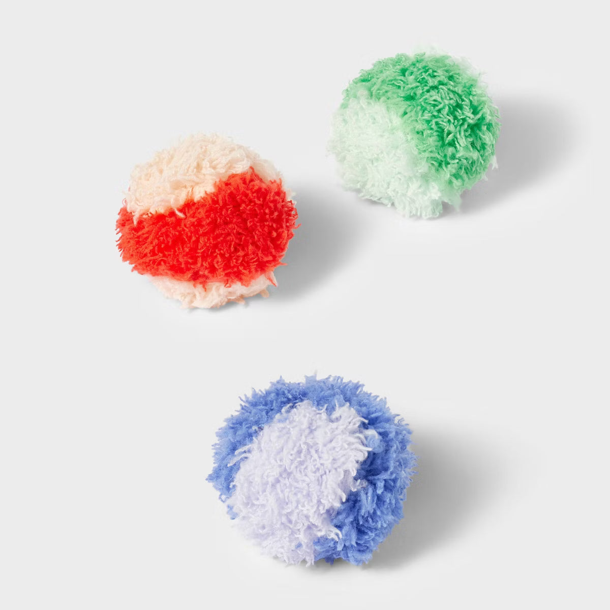 Furry Pom Poms Cat Toy 3pk