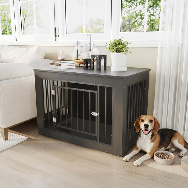 Wood Fusion Dog Cage Indoor As Side End Table,