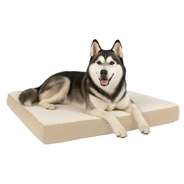 Pet Adobe 2-Layer 44x35 Orthopedic Dog Bed, Tan