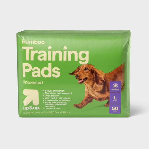 Bamboo Dog Pee Pads, Eco-Friendly 50 Count