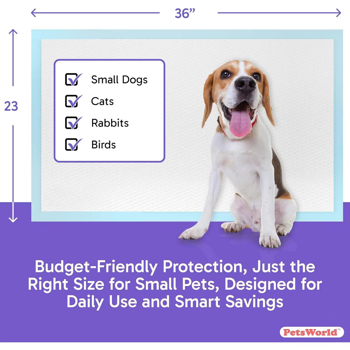 Economy Value (23x36 inch) Puppy Training & Potty Pads 300 Count