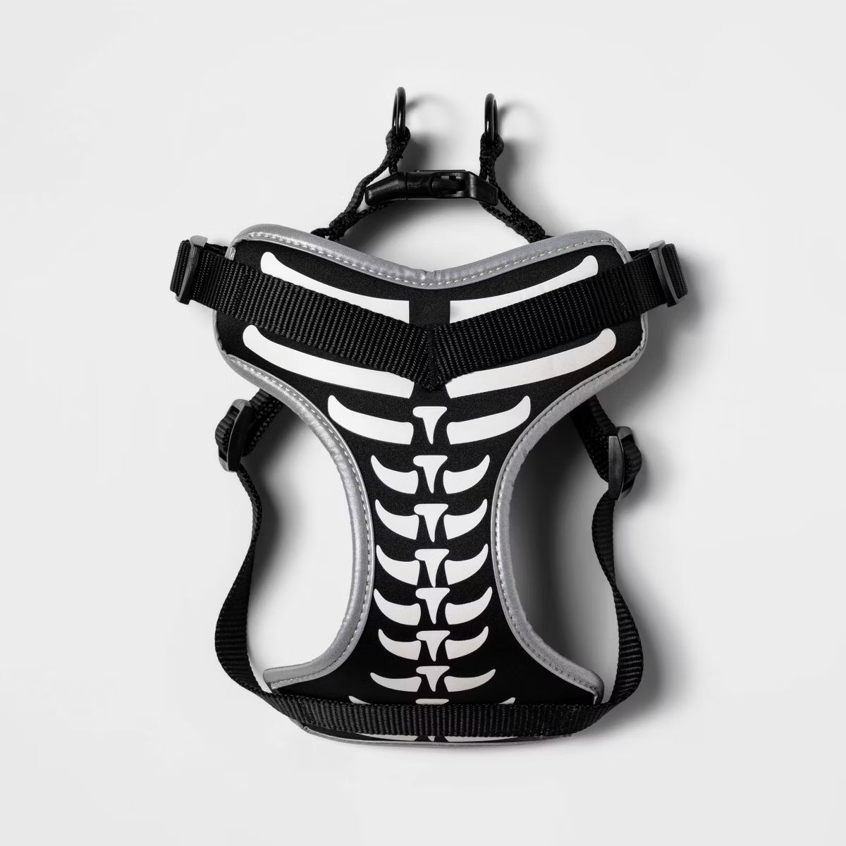 Halloween Skeleton Glow Reflective and Adjustable Dog and Cat Harness