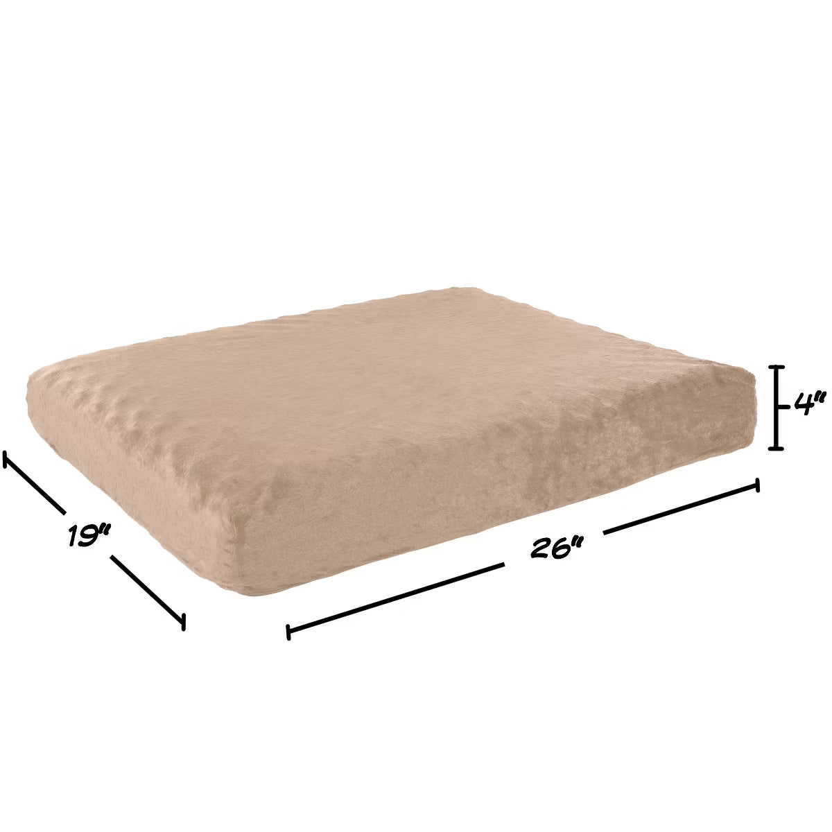 Orthopedic Memory Foam Dog Bed - Tan