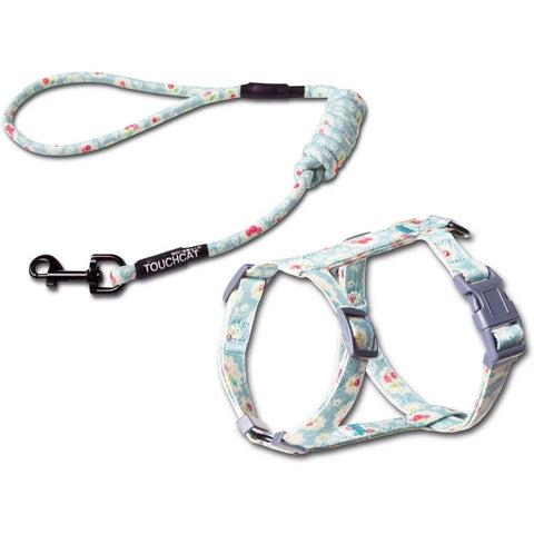 Radi-Claw' Durable Cable Cat Harness Blue Medium