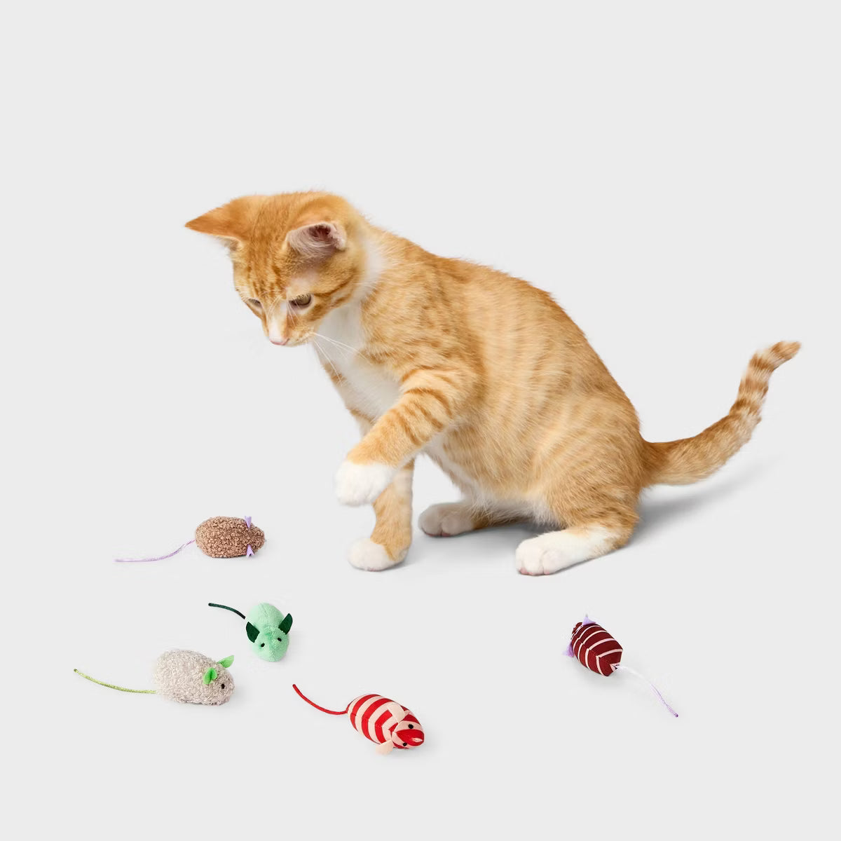 Mouse Critter Animal Cat Toy  5pk